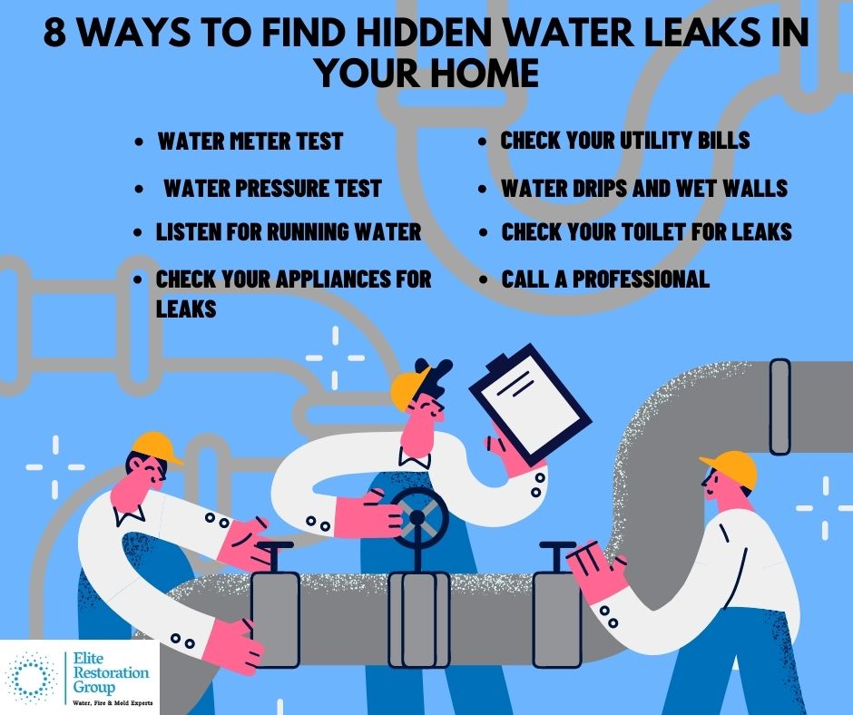 8 Ways To Find Hidden Water Leaks In Your Home | Elite Restoration Group